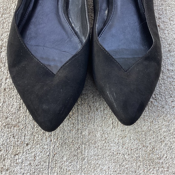 Coach and Four Gunmetal Mirror Heel Pointed Toe Black Flats - Picture 6 of 11